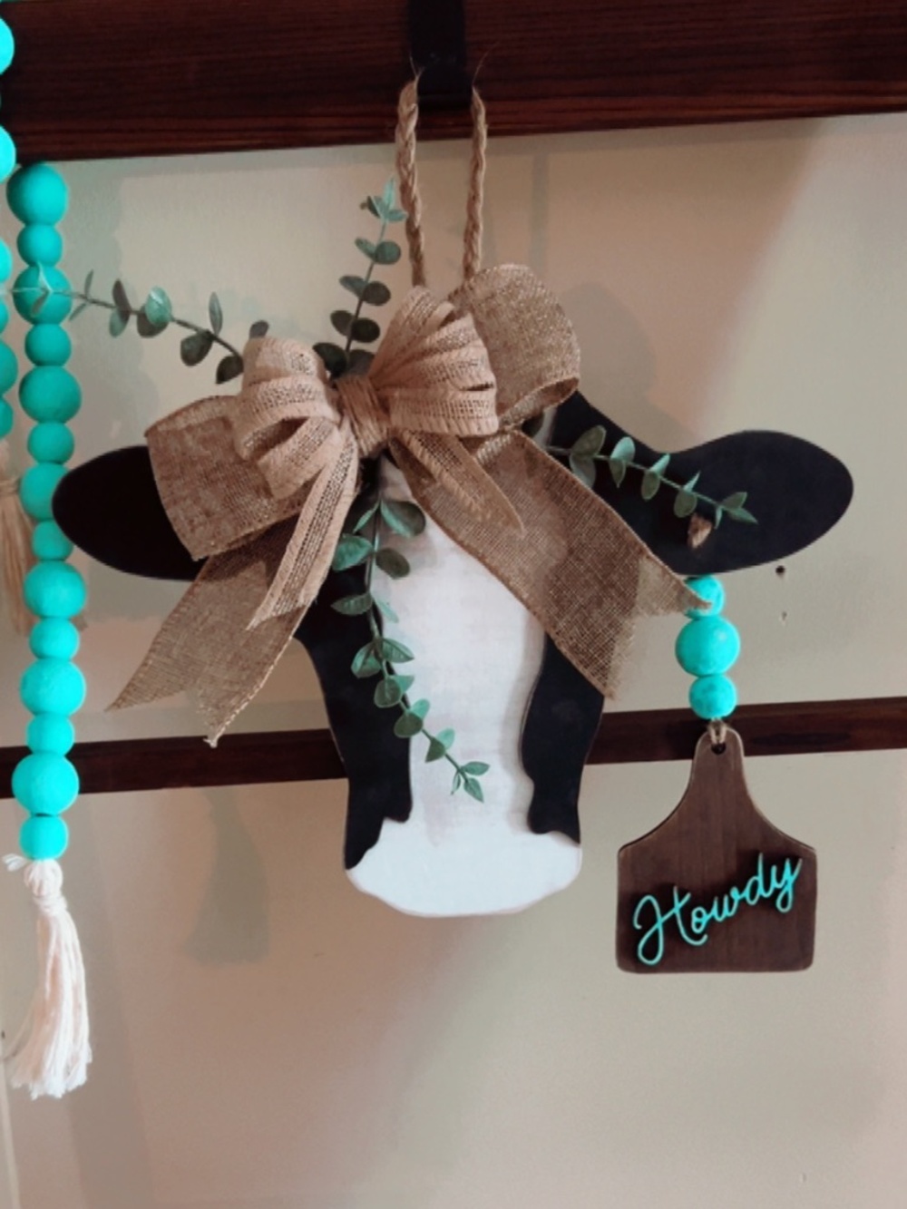 Cow head door hanger